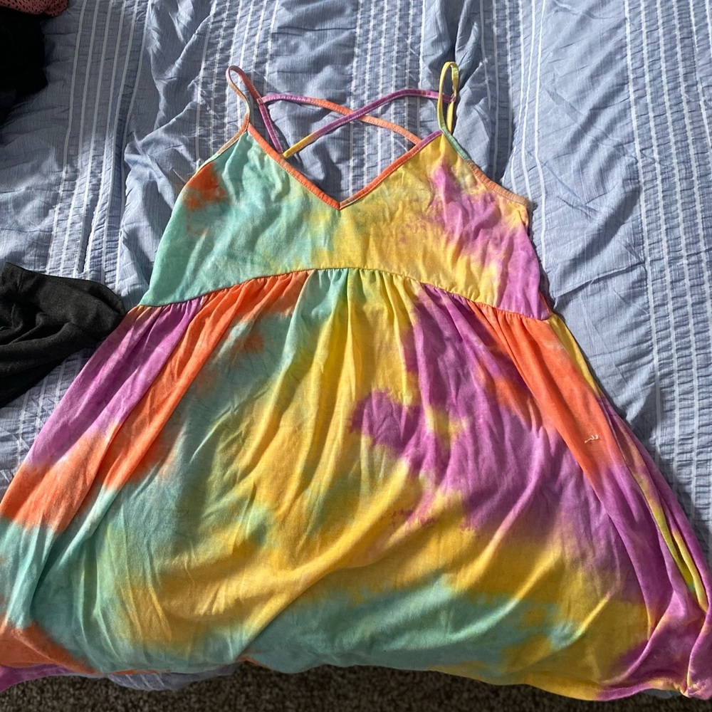 Tie dye mini dress